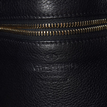 Valentino Garavani Pebbled Calfskin Large Rockstud Flip-Lock Messenger Bag Black 6 of 8