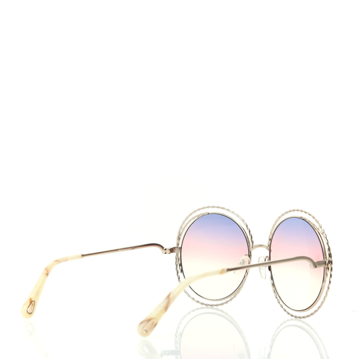 Metal Oversized Round Carlina Sunglasses CE114ST Rainbow