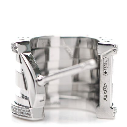 Bulgari 18K White Gold Diamond B.Zero1 Hoop Earrings 4 of 6