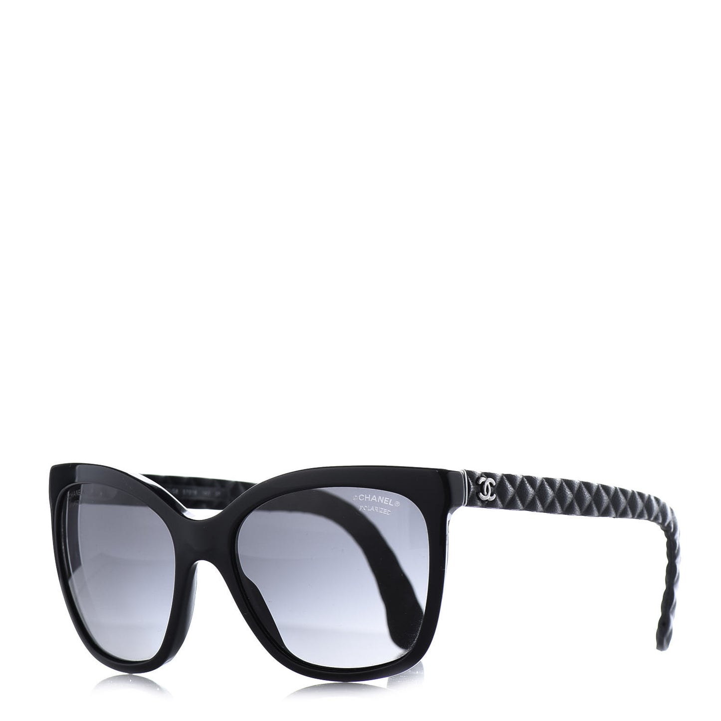 Acetate Quilted Polarized Butterfly CC Sunglasses 5288-Q Black