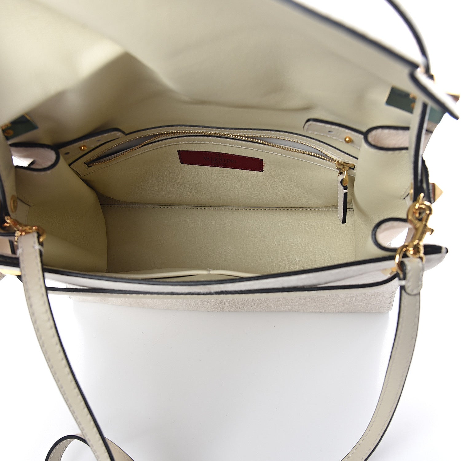 Valentino Garavani Calf Hair My Rockstud Frame Bag Light Ivory 4 of 8