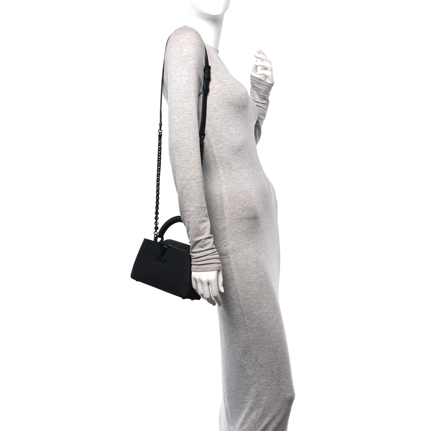 Taurillon Capucines East West Mini All Black