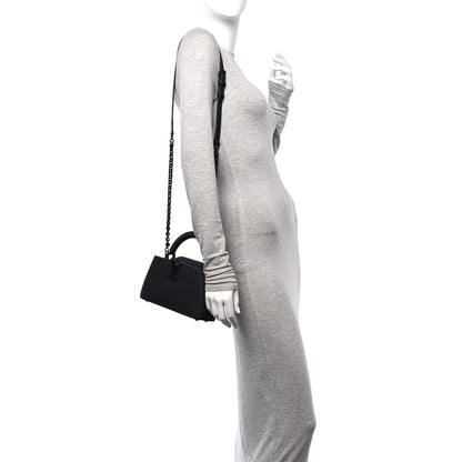 Louis Vuitton Taurillon Capucines East West Mini All Black 2 of 9