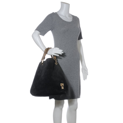 Louis Vuitton Suede Python Monogram Whisper GM Khol 2 of 7