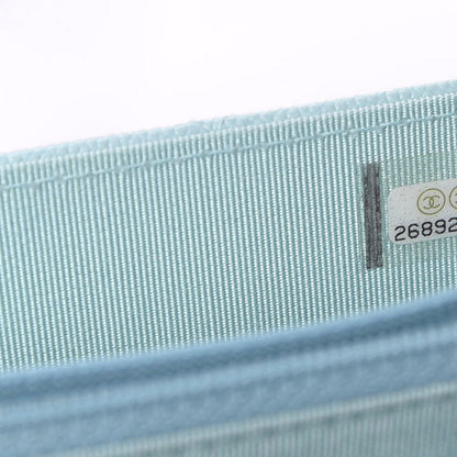 Chanel Caviar Quilted Square Wallet On Chain WOC Light Blue 6 of 9