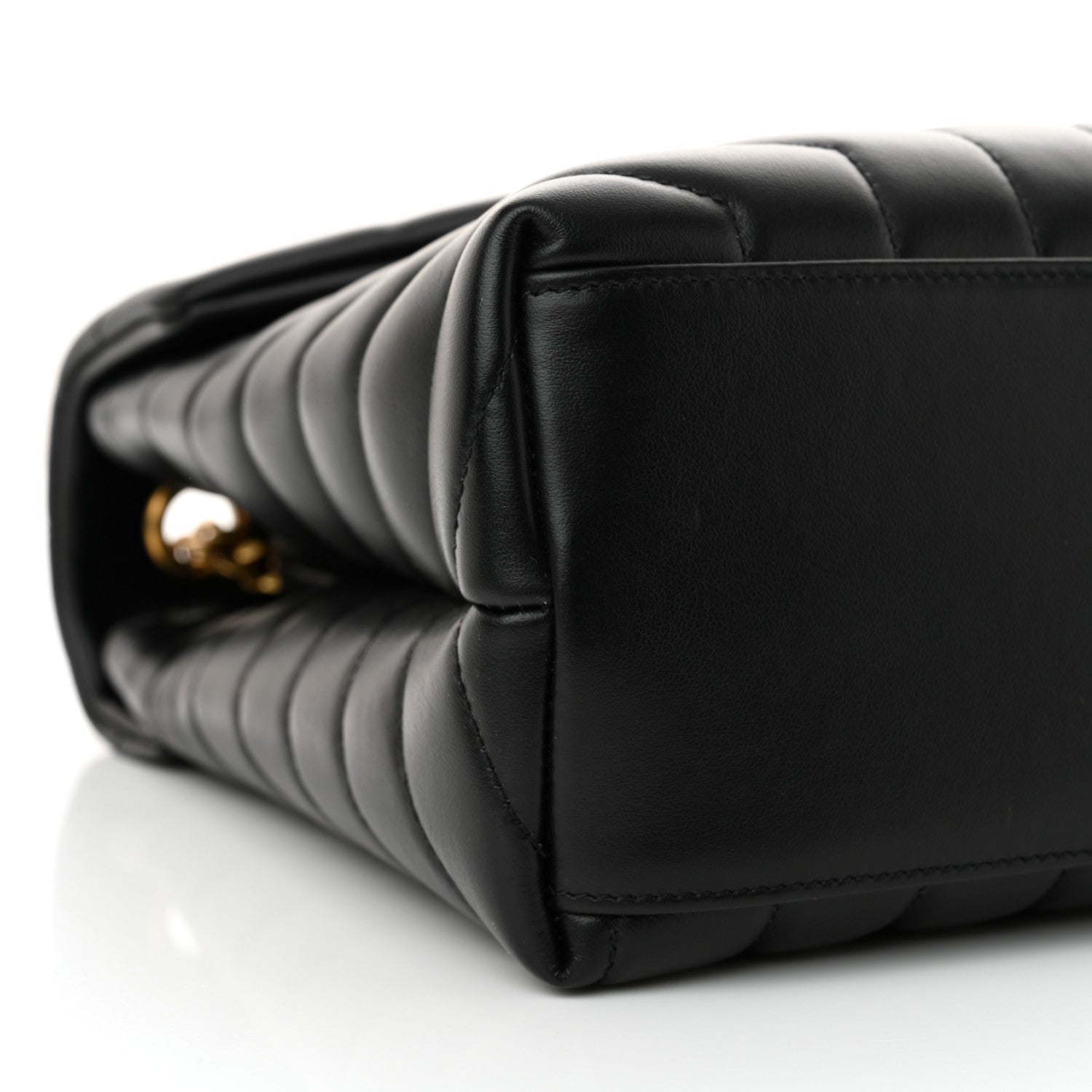 Saint Laurent Calfskin Y Quilted Monogram Medium Loulou Chain Satchel Black 9 of 10