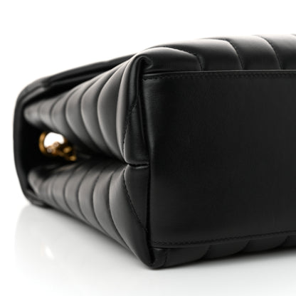 Saint Laurent Calfskin Y Quilted Monogram Medium Loulou Chain Satchel Black 9 of 10