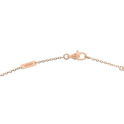 Van Cleef & Arpels 18K Rose Gold Carnelian Sweet Alhambra Heart Pendant Necklace 5 of 6