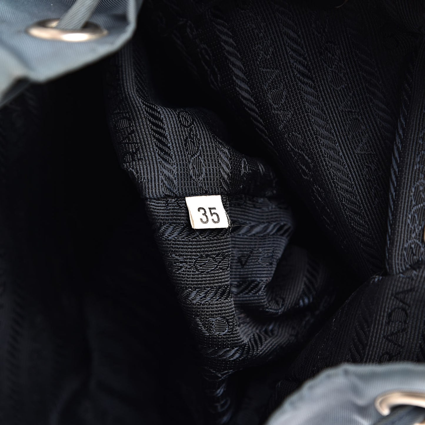 Nylon Vela Cinch Backpack Blue