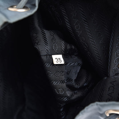 Prada Nylon Vela Cinch Backpack Blue 8 of 17