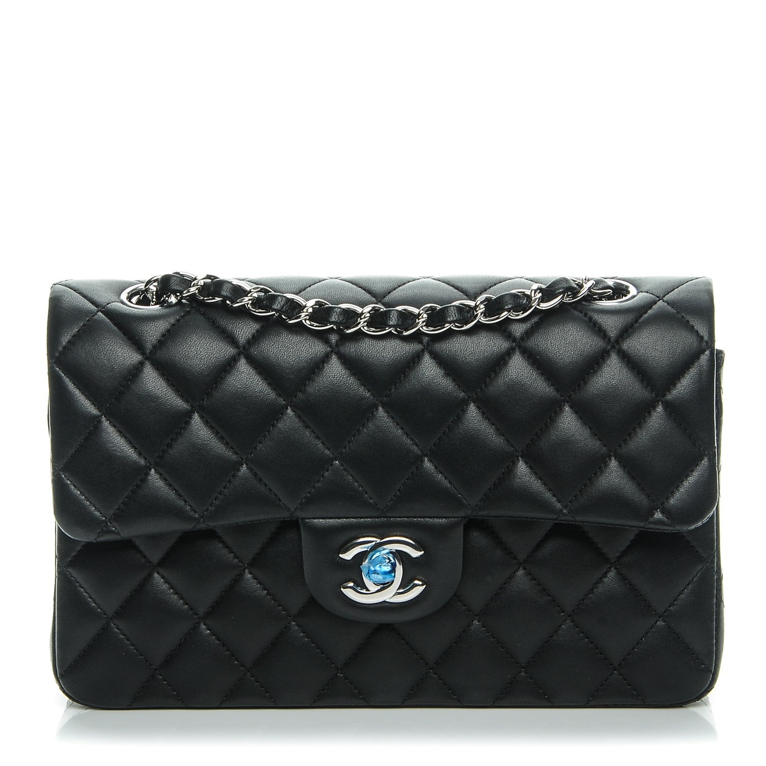 Chanel Lambskin Quilted Small Double Flap Black 1 of 8