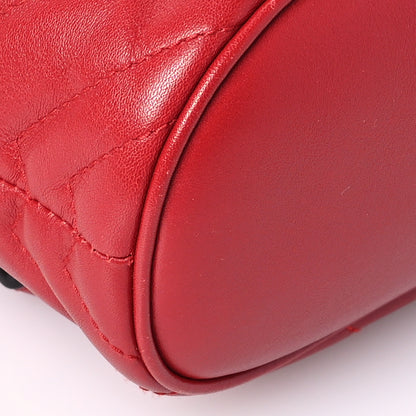 Gucci Calfskin Matelasse GG Marmont Flap Backpack Hibiscus Red 9 of 11