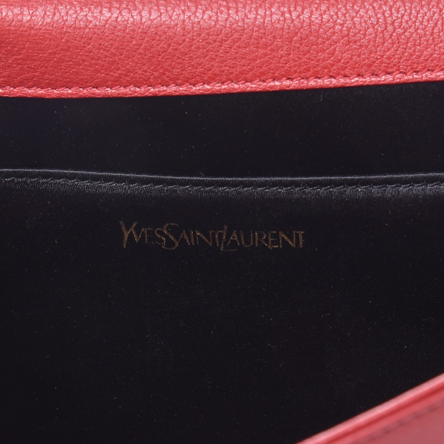 Saint Laurent Calfskin Monogram Large Belle De Jour Clutch Red 6 of 7