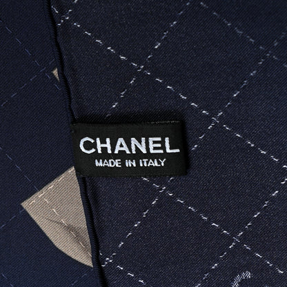 Chanel Silk CC Square Scarf Blue 2 of 4