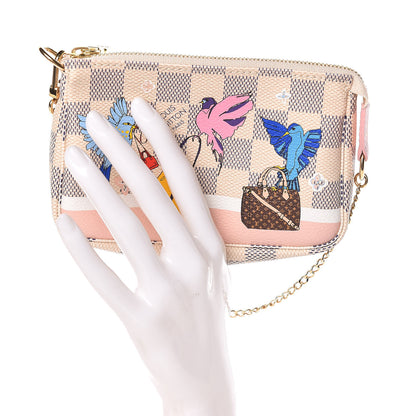 Louis Vuitton Damier Azur 2018 Christmas Animation Mini Pochette Accessories 2 of 11