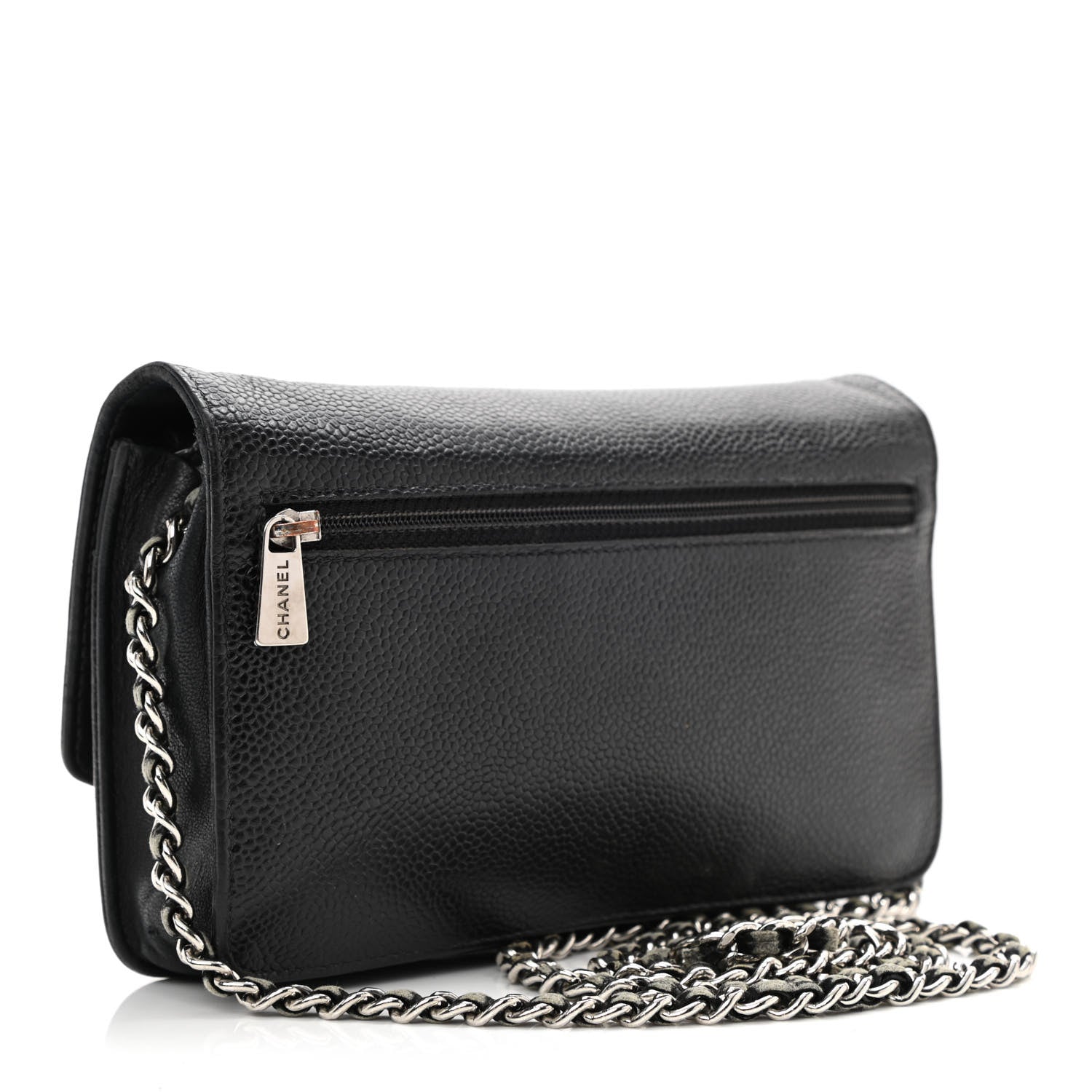 Chanel Caviar Timeless CC Wallet On Chain WOC Black 3 of 12