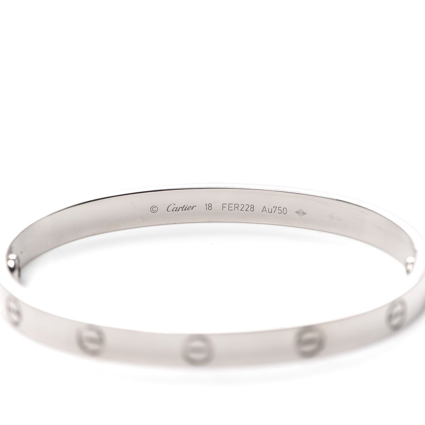 18K White Gold LOVE Bracelet 18