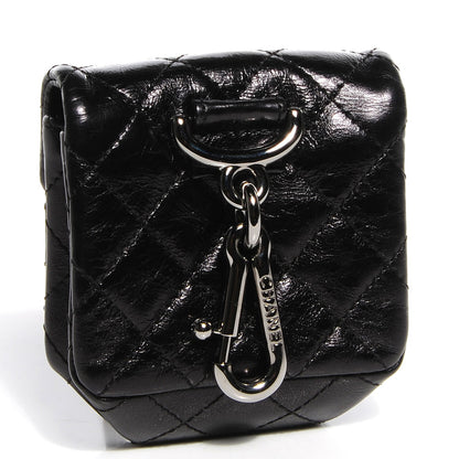 Chanel Glazed Calfskin Mini Reissue Pouch Charm Key Chain Black 3 of 7