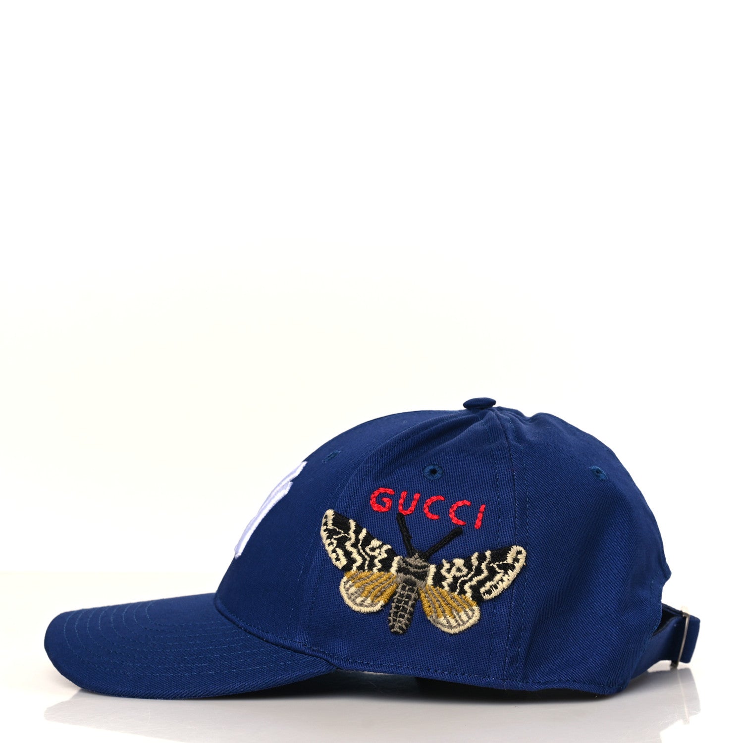 Gucci X MLB Cotton NY Yankees Baseball Hat 57-61 Blue 3 of 7