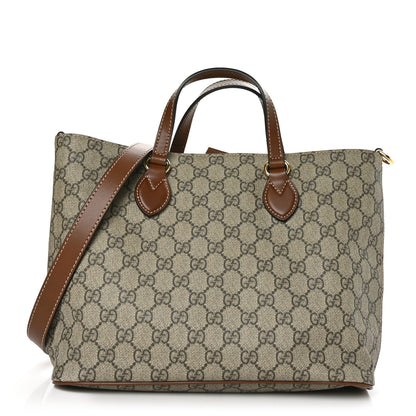 Gucci Soft GG Supreme Monogram Small Crossbody Tote Beige Cuir 1 of 7