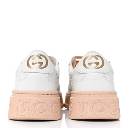 Gucci Calfskin GG Tennis Embossed Womens Platform 55mm Sneakers 37.5 White 5 of 11