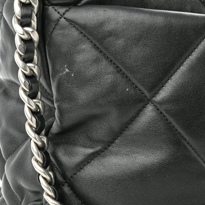 Chanel Lambskin Quilted Maxi Chanel 19 Flap Black 11 of 12