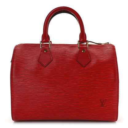 Louis Vuitton Epi Speedy 25 Castillan Red 1 of 9