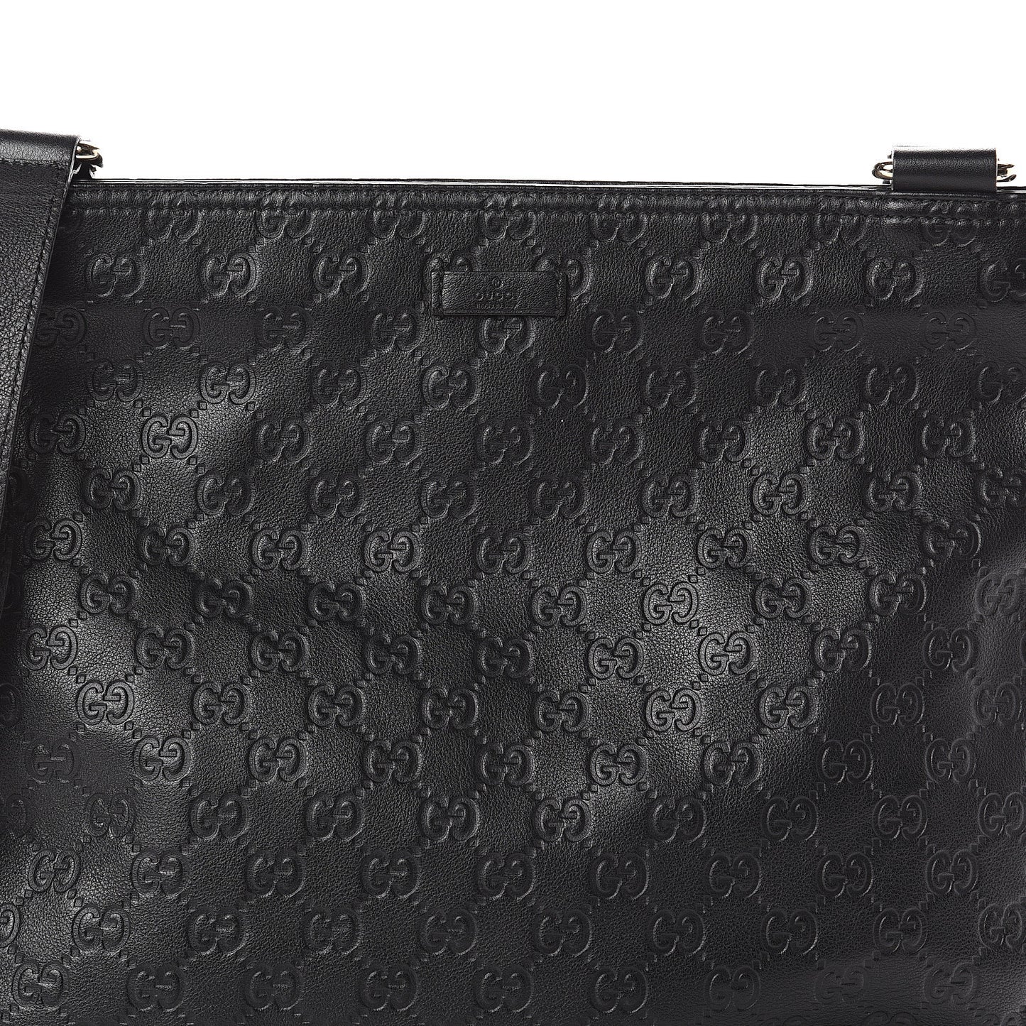 Guccissima Medium Flat Messenger Bag Black