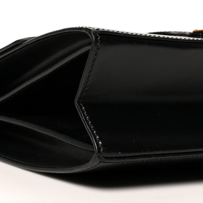 Gucci Calfskin Web Turn Lock Shoulder Bag Black 9 of 10