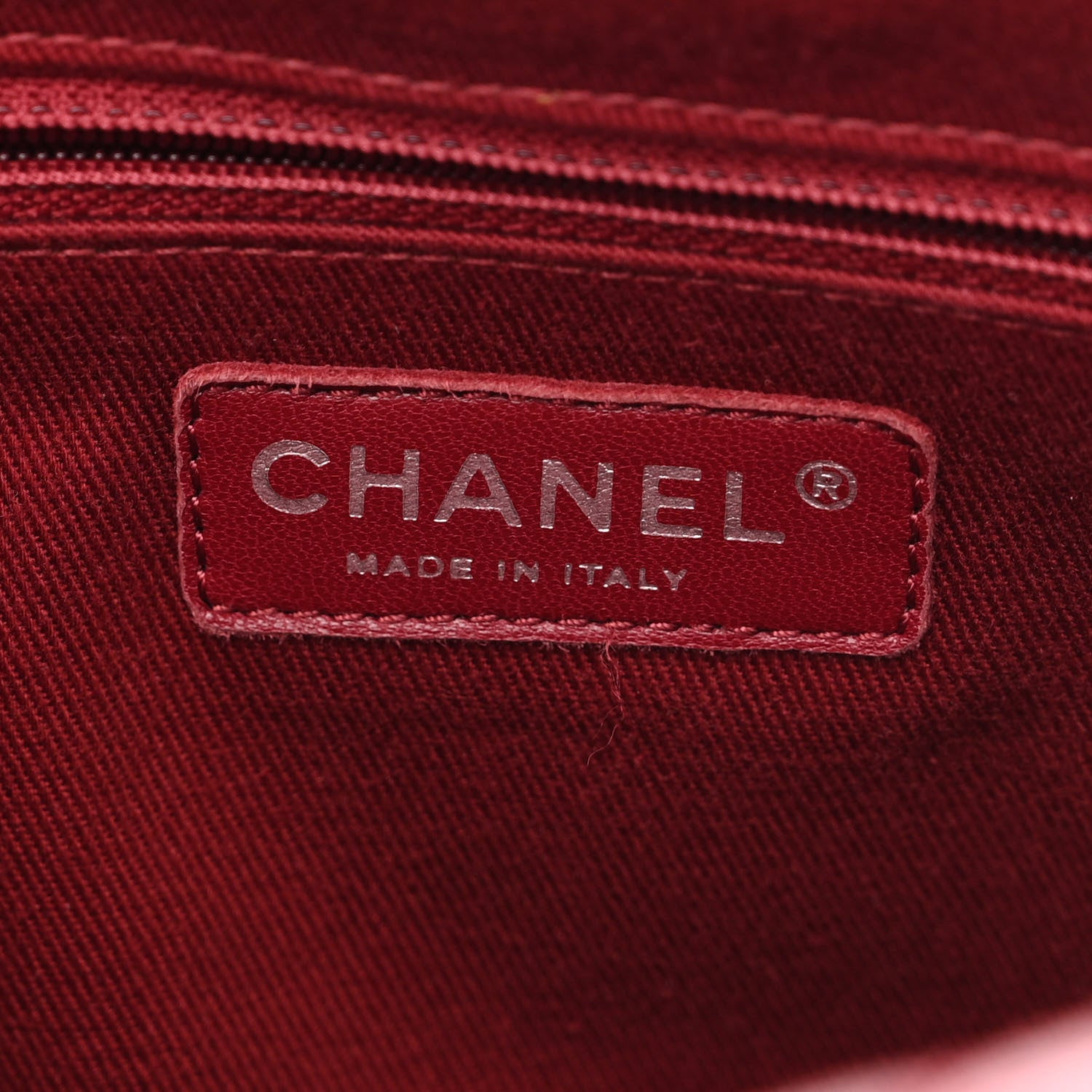 Chanel Caviar Quilted Timeless CC Soft Tote Dark Red 6 of 10