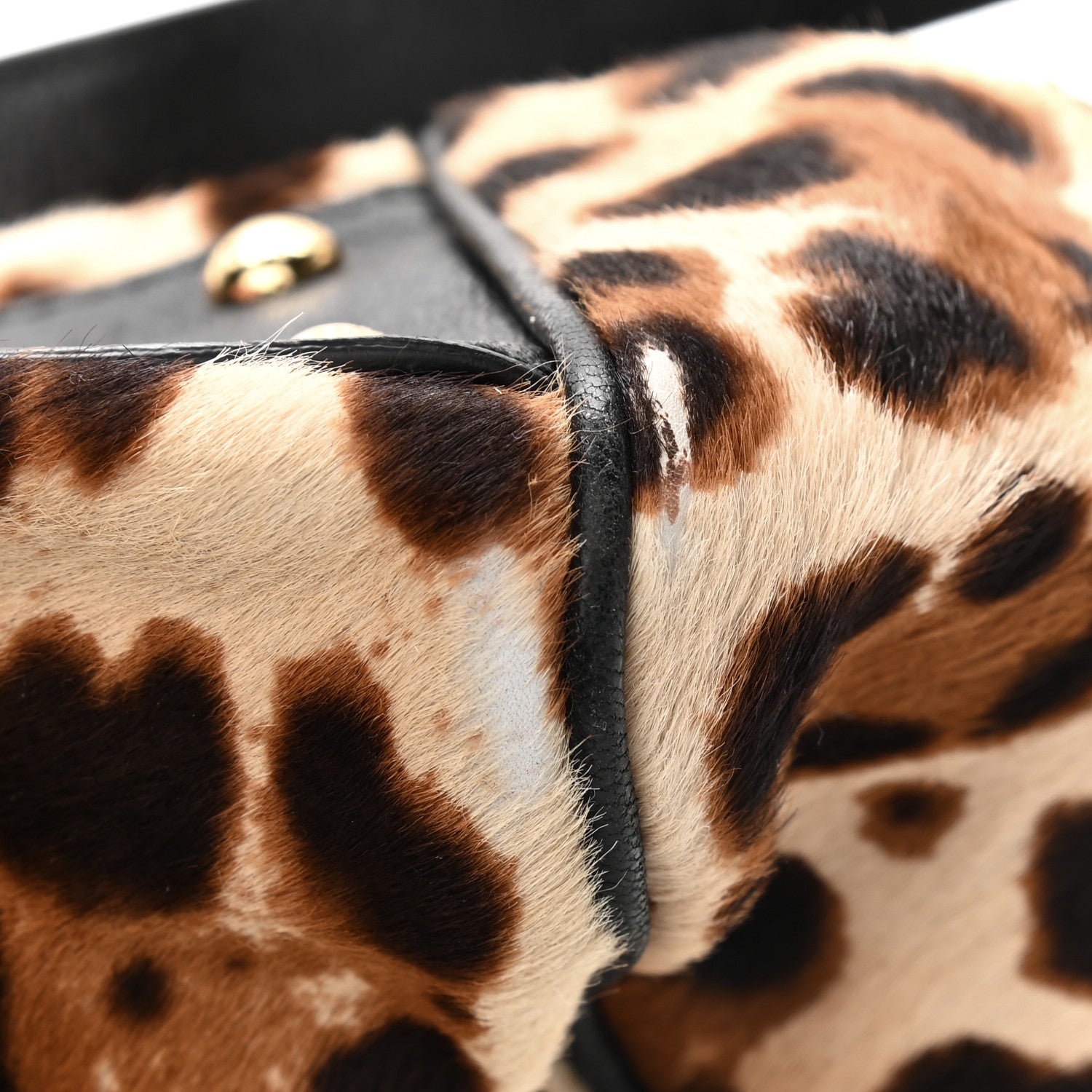 Dolce & Gabbana Calf Hair Leopard Print Miss Sicily Satchel Naturale 8 of 10