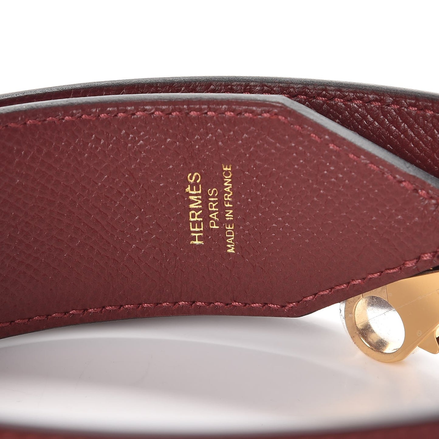 Epsom 45mm Tressage Shoulder Strap Rouge H Craie Gold