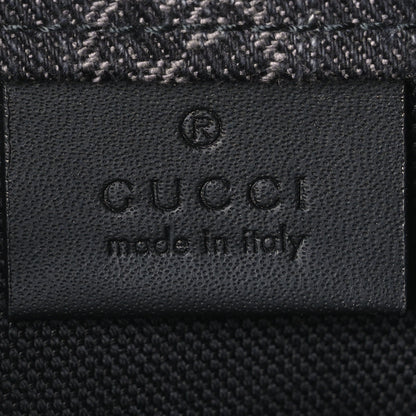 Gucci Denim Cuoio Harness GG Monogram Mini Ophidia Tote Bag Black Medium Grey 6 of 10