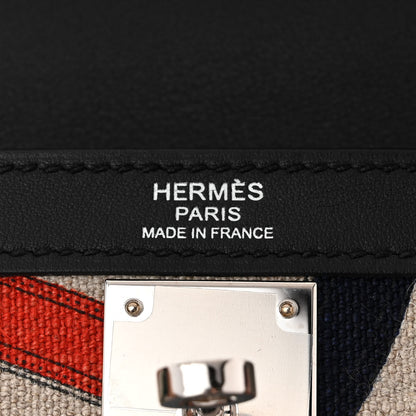 Hermes Swift Toile De Camp Cavalcadour Kelly Sellier 32 Black 6 of 10