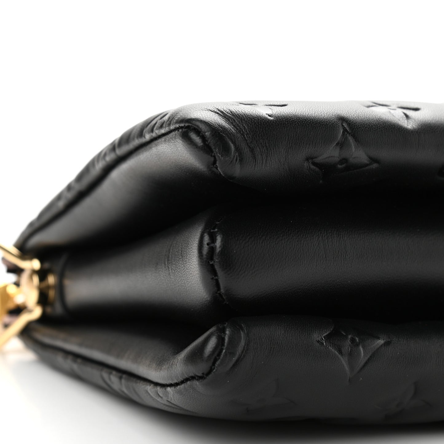 Lambskin Embossed Monogram Coussin PM Black