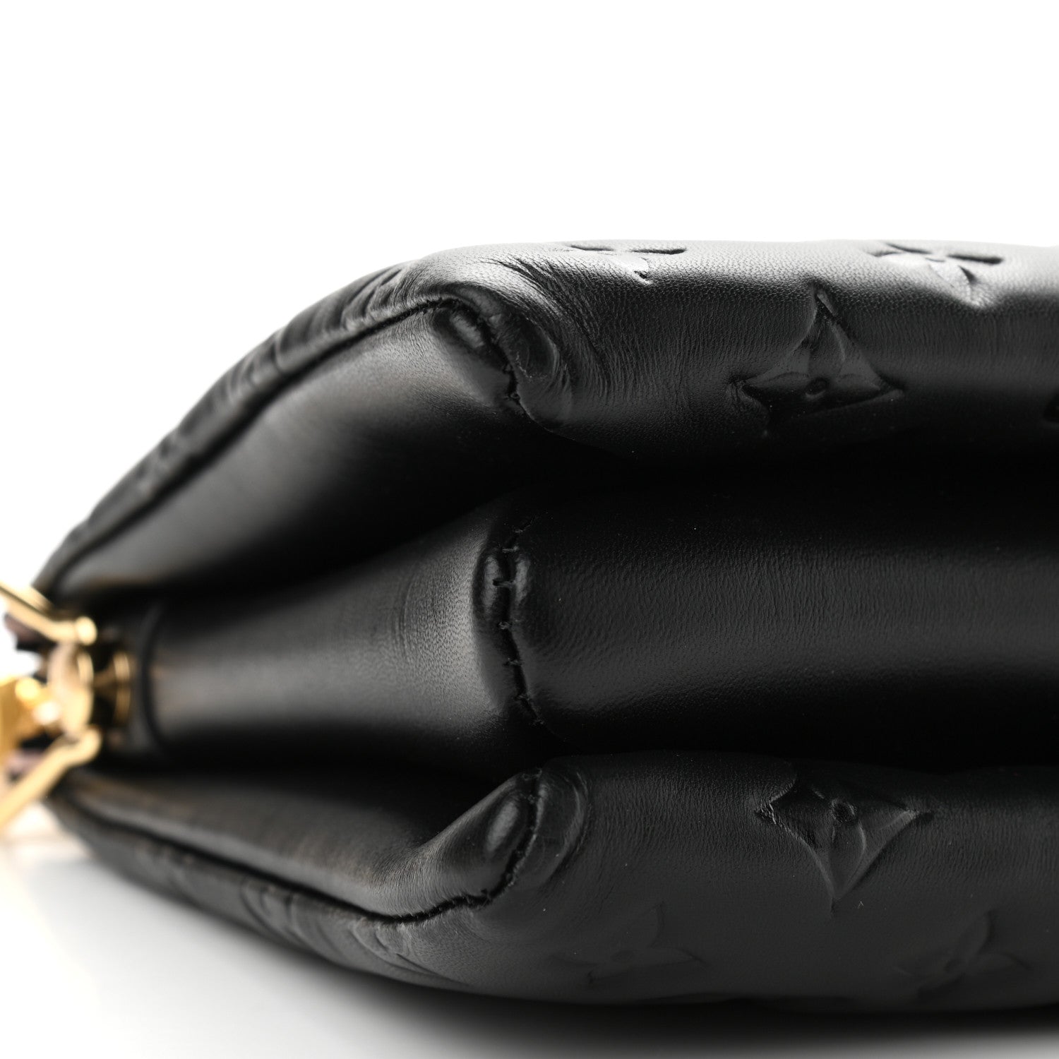 Louis Vuitton Lambskin Embossed Monogram Coussin PM Black 7 of 10