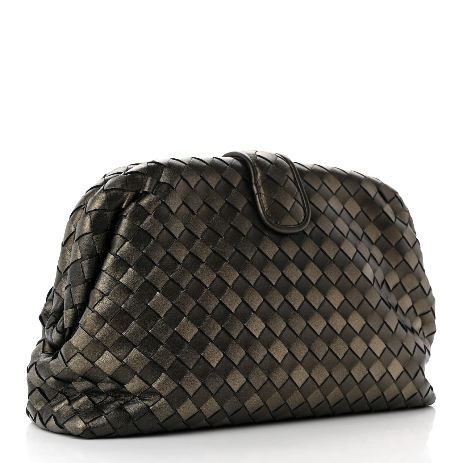 Bottega Veneta Nappa Intrecciato The Lauren 1980 Clutch Platinum 4 of 18