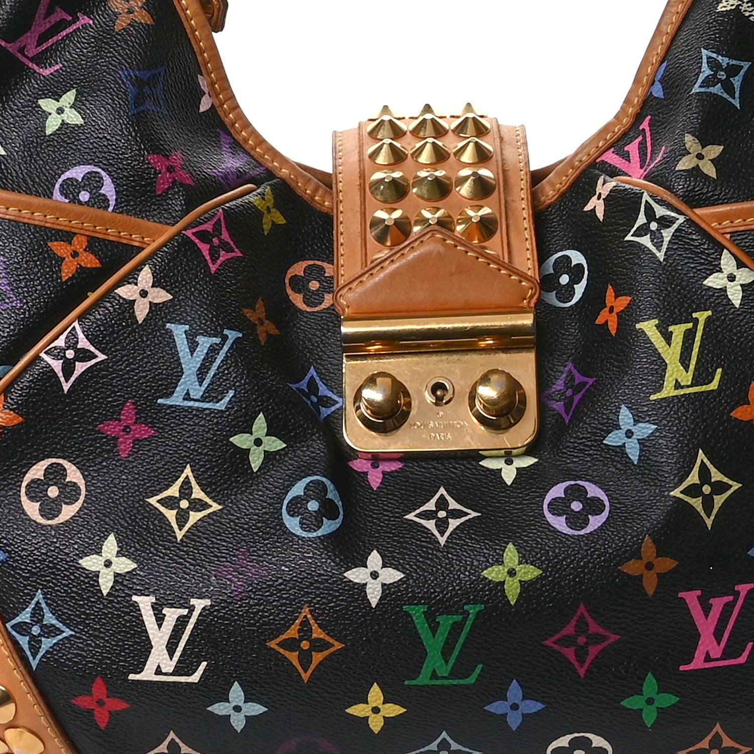 Louis Vuitton Monogram Multicolor Chrissie Black 7 of 12