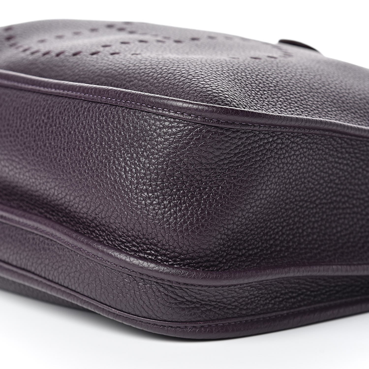 Hermes Taurillon Clemence Evelyne III GM Raisin 10 of 10
