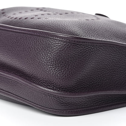 Hermes Taurillon Clemence Evelyne III GM Raisin 10 of 10