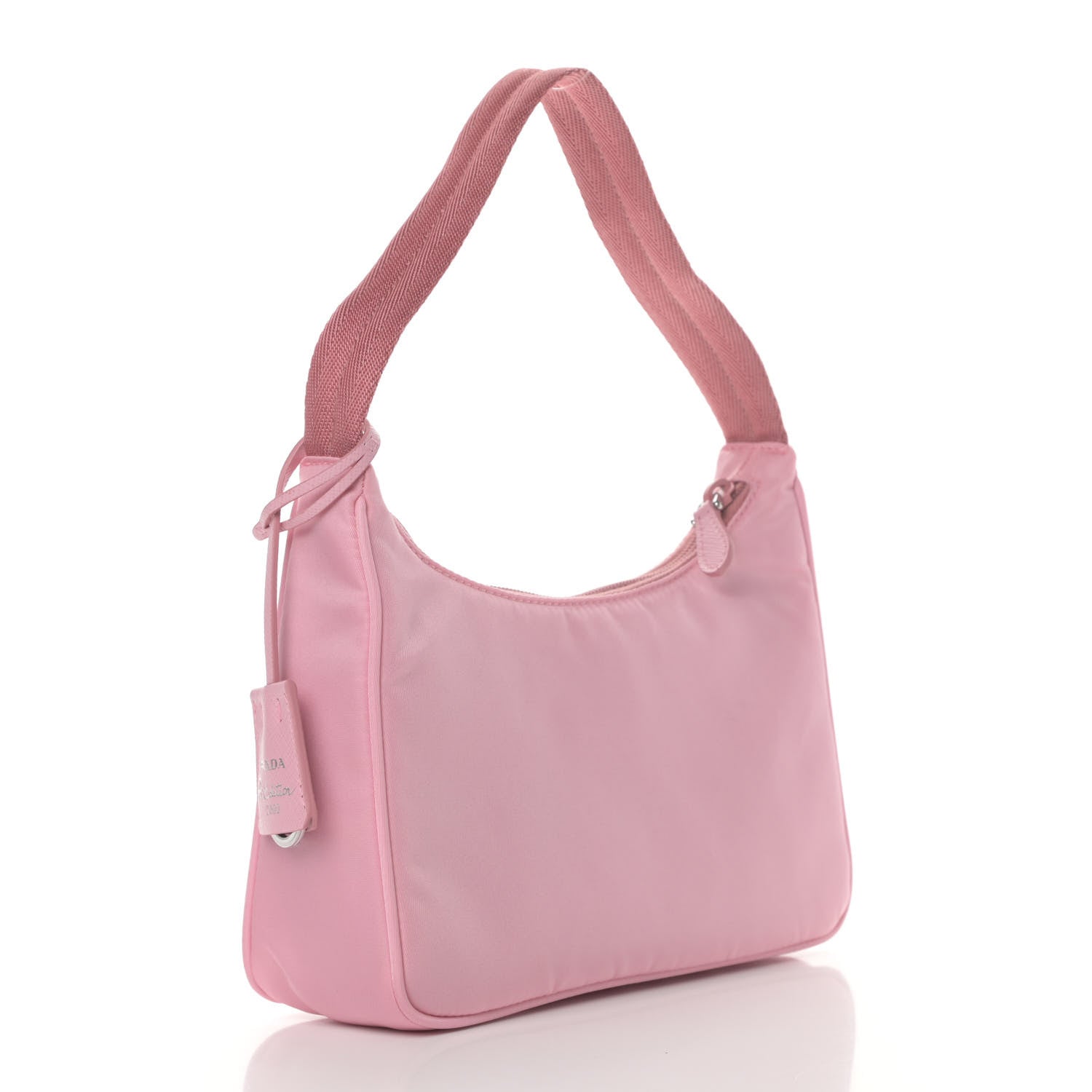 Prada Tessuto Nylon Saffiano Mini Re-Edition 2000 Bag Rosa 3 of 12