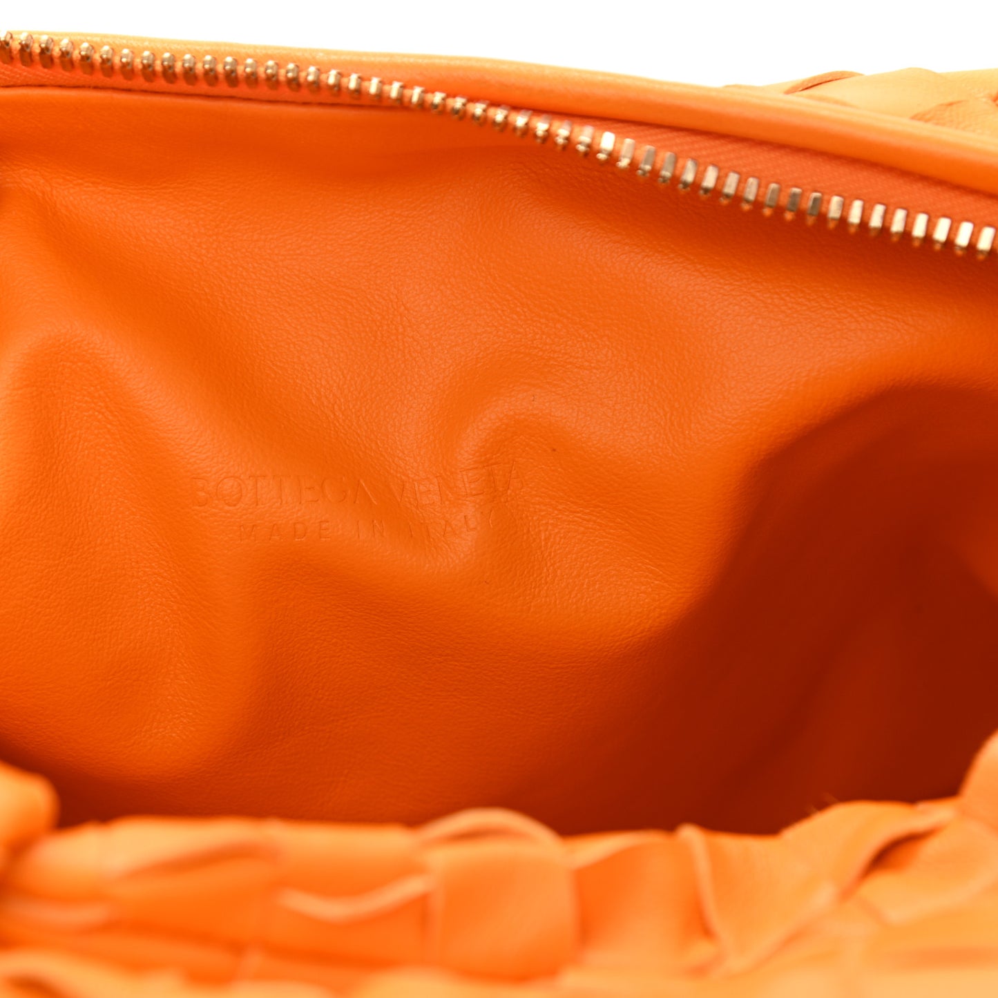 Nappa Intrecciato Teen Jodie Hobo Orange