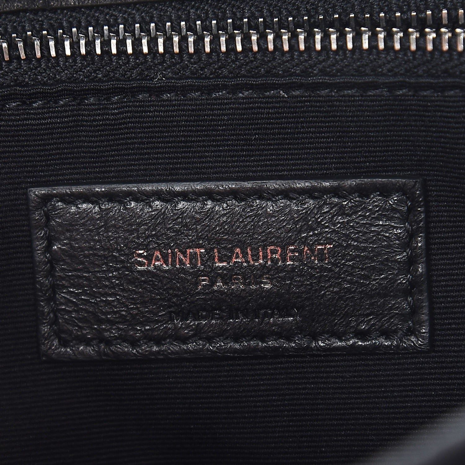 Saint Laurent Nubuck Crocodile Embossed Monogram Medium Niki Chain Satchel Black 7 of 8