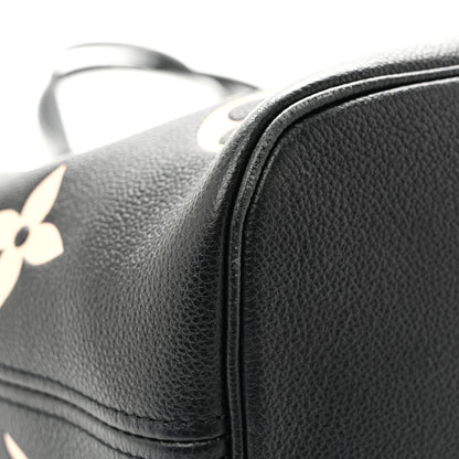 Louis Vuitton Empreinte Monogram Giant Neverfull MM Black Beige 11 of 13