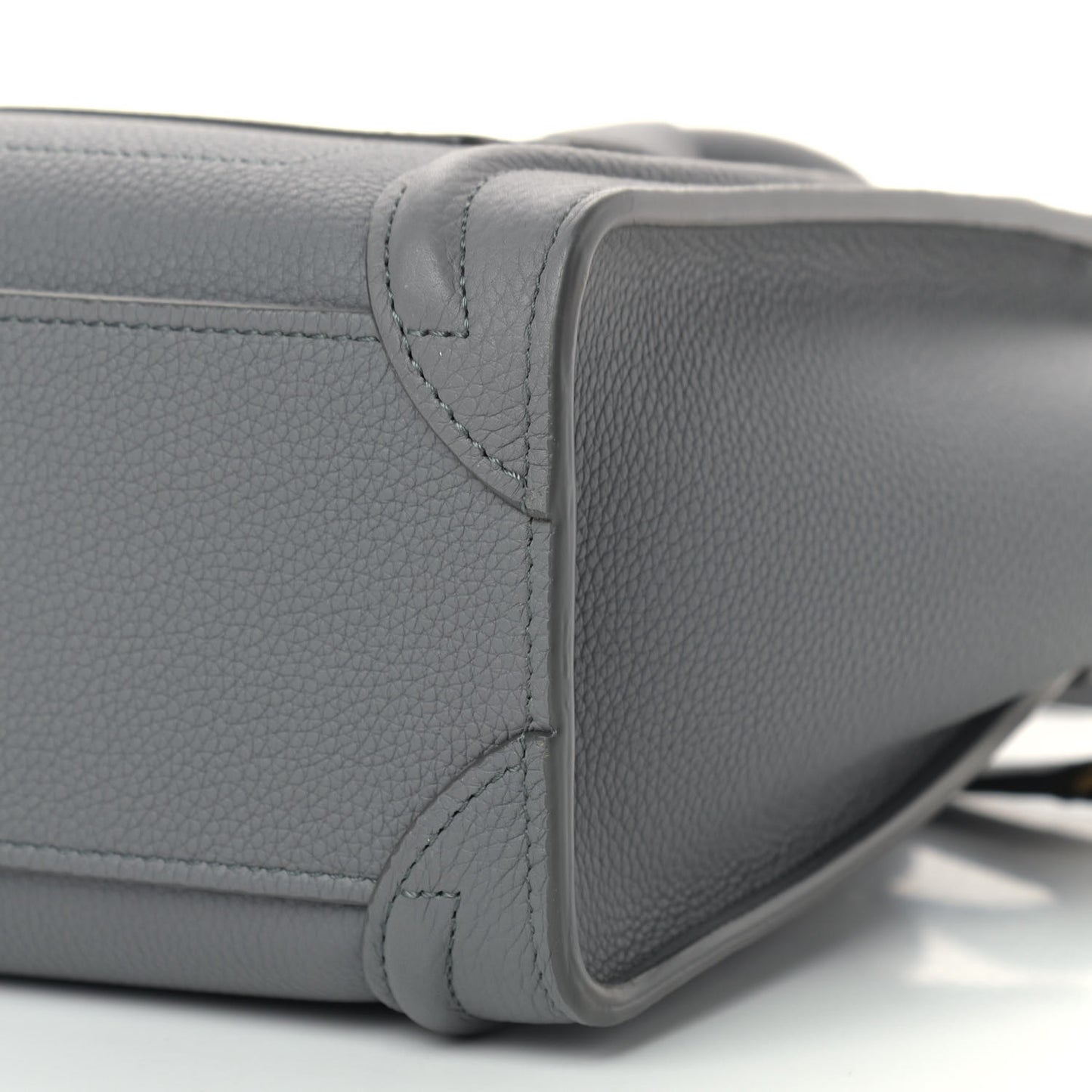 Baby Drummed Calfskin Nano Luggage Kohl
