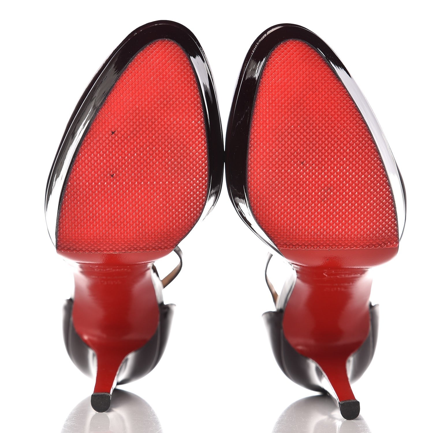 Christian Louboutin Patent Calfskin Top LA 140 T-Strap Platform Pumps 38.5 Burgundy 5 of 15