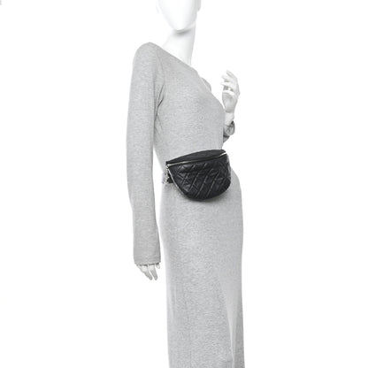 Chanel Grained Calfskin Quilted Waist Belt Bag Black 2 of 11