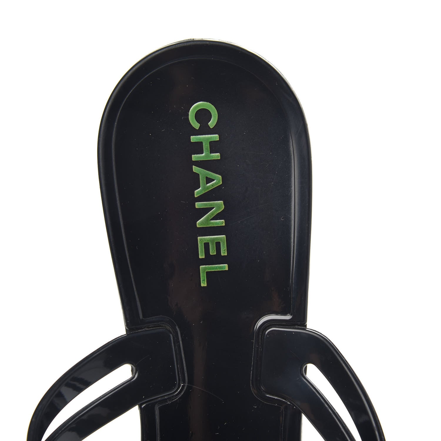 Chanel Jelly Camellia Thong Sandals 39 Black Ivory 6 of 7