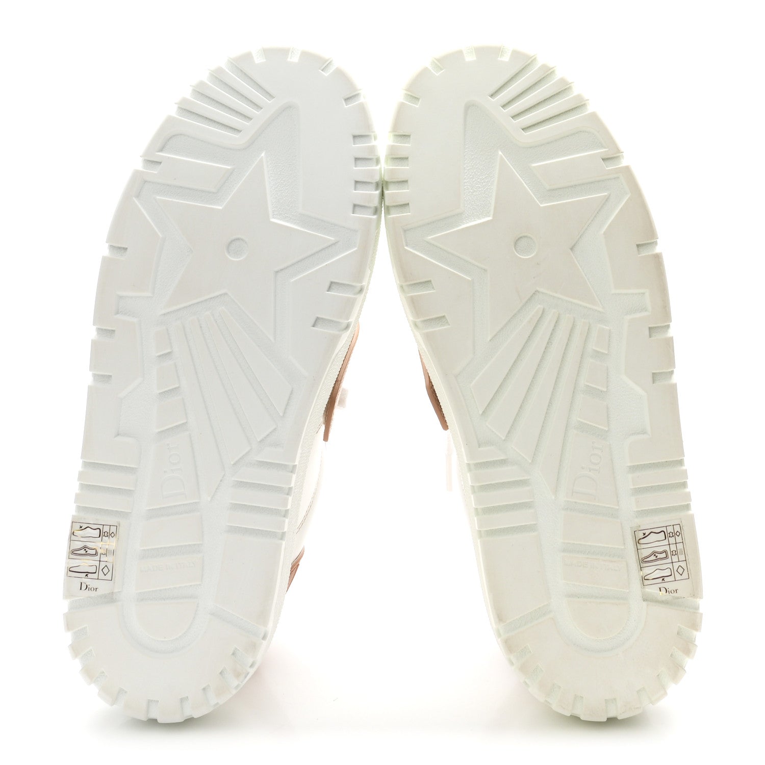 Christian Dior Calfskin Bi-Color Dior-ID Platform Sneakers 37.5 White Nude 6 of 9