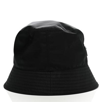 Prada Re-Nylon Metal Triangle Logo Womens Bucket Hat M Black 6 of 9